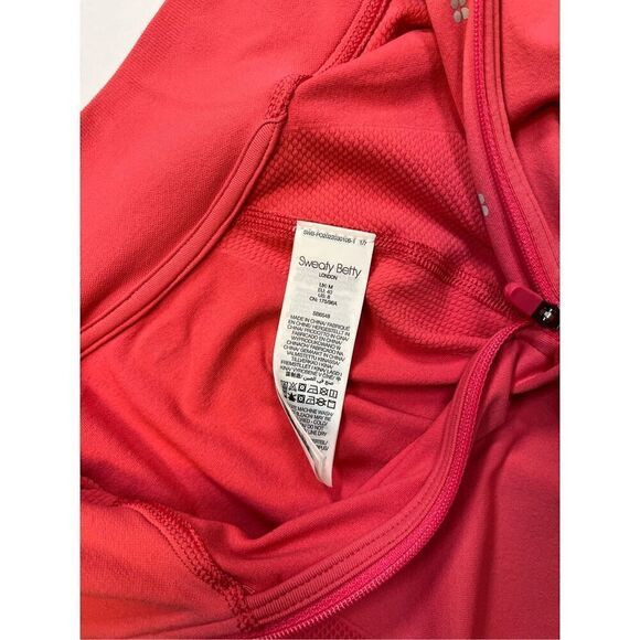 Sweaty Betty Athlete Seamless Half Zip Long Sleeve Top Glow Pink Size US 8, UK M - Picture 5 of 12